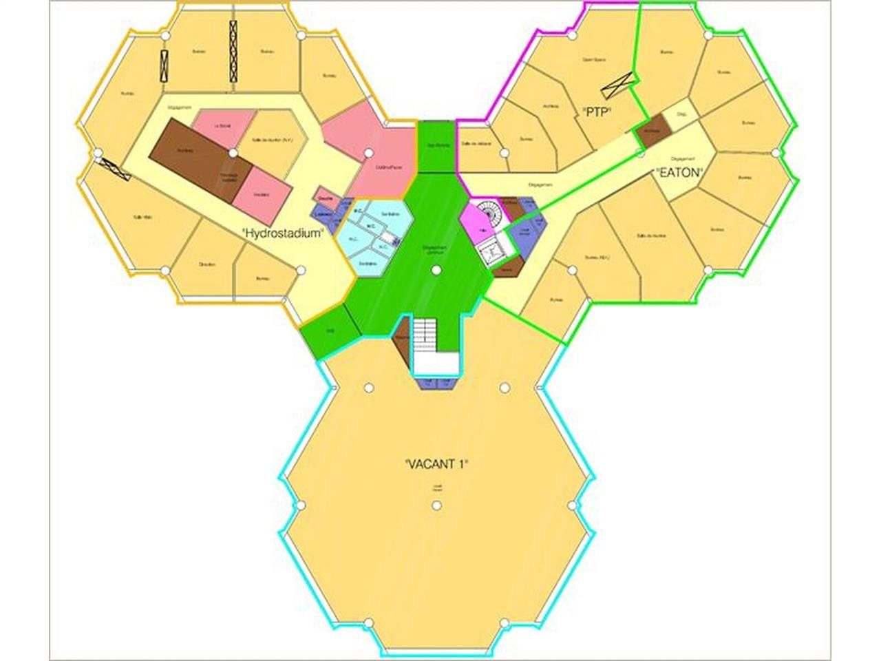 Surfaces de bureaux rénovées à la location dans u