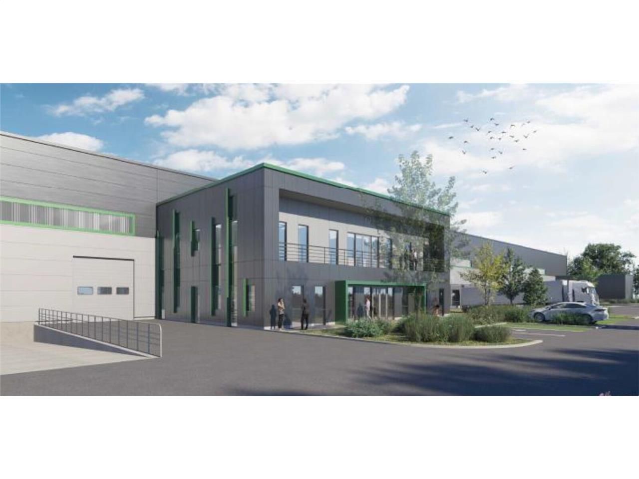 Entrepôt neuf de classe A à louer, spinklé, idéal