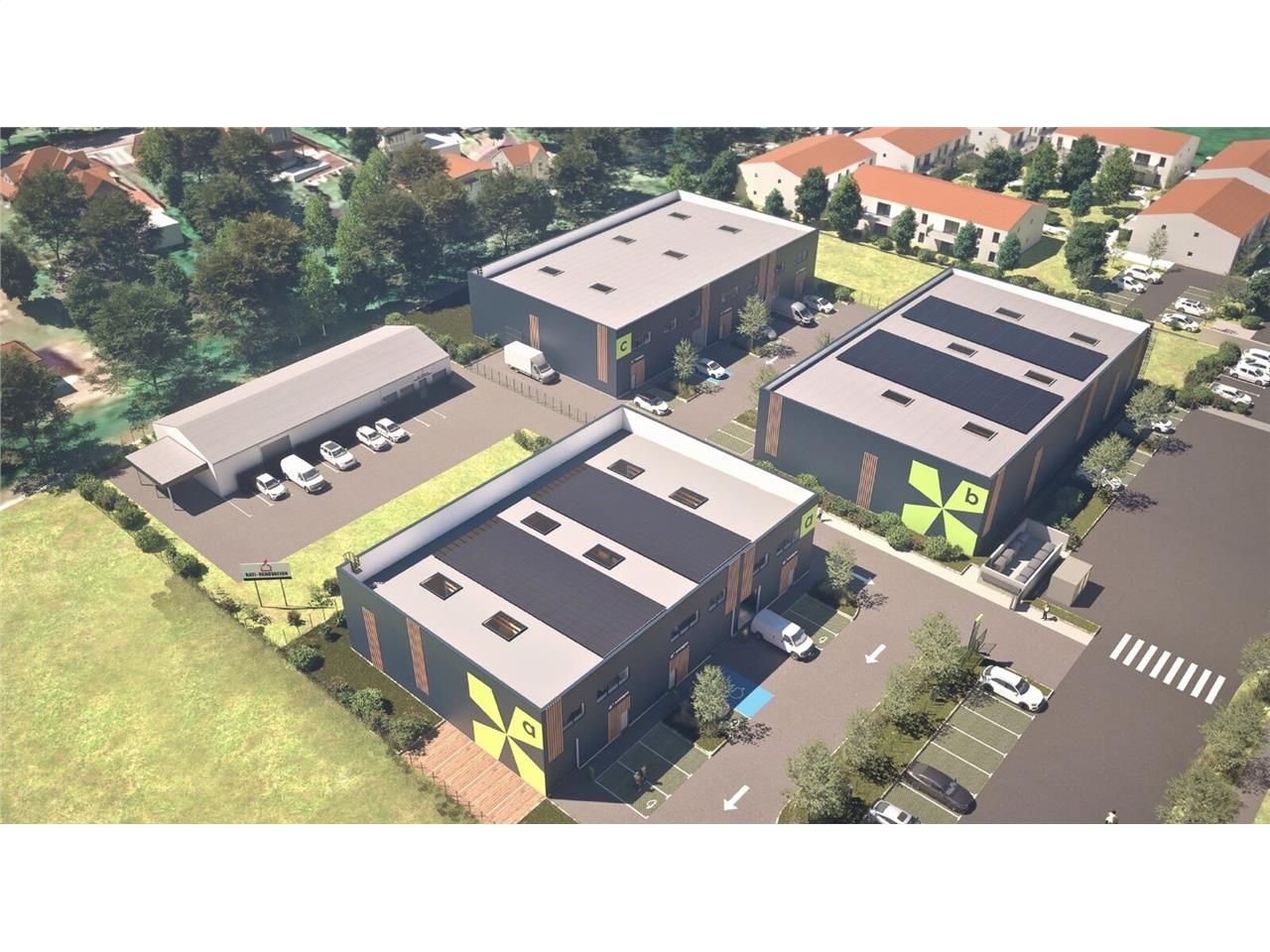 À Lavernose, locaux d'activités neufs à vendre, o