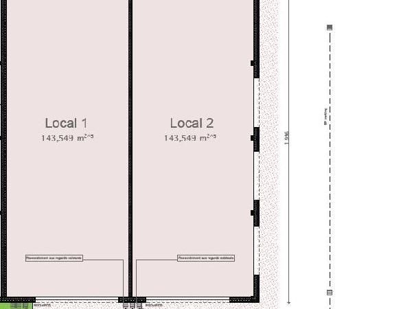 Location Local Commercial 300 m² non divisibles