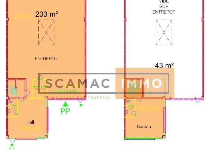 Location Local d'activités 276 m² non divisibles