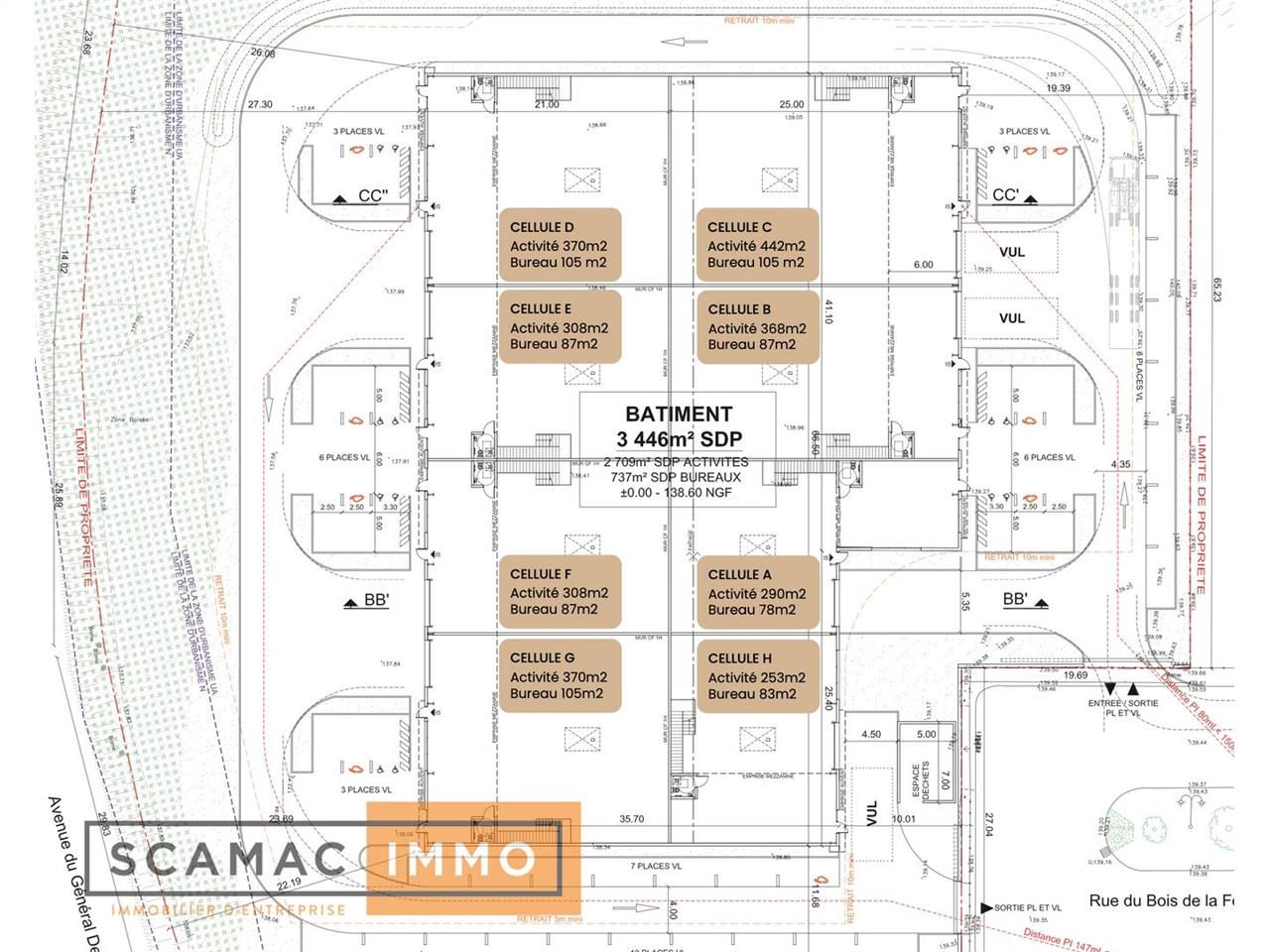 Local d'activités de 1002m²