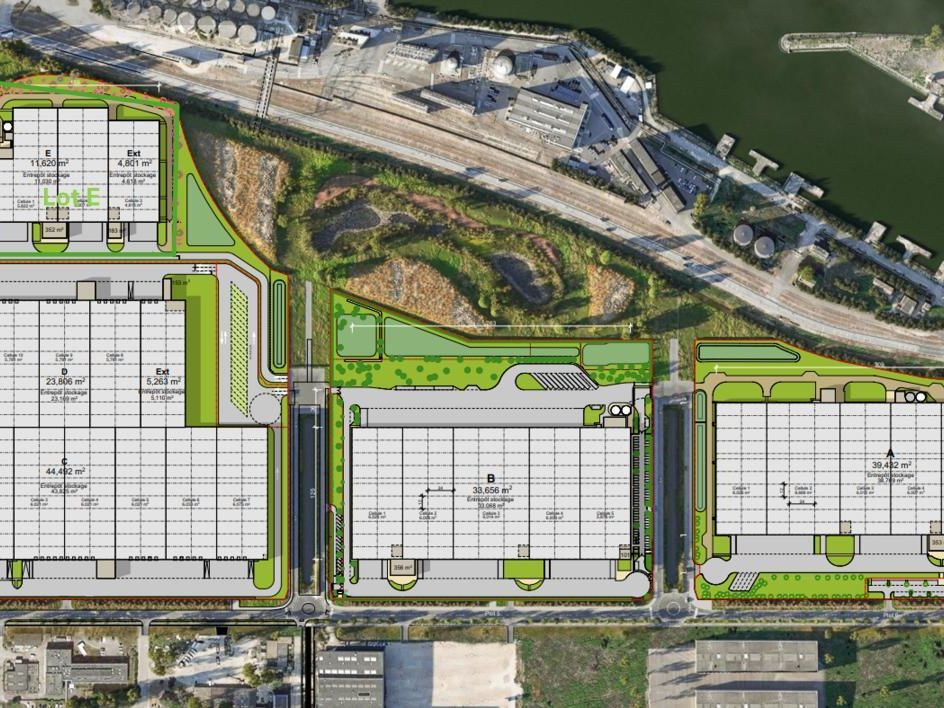 16182 m² pour cetentrepôts classe a en location à Petit-couronne