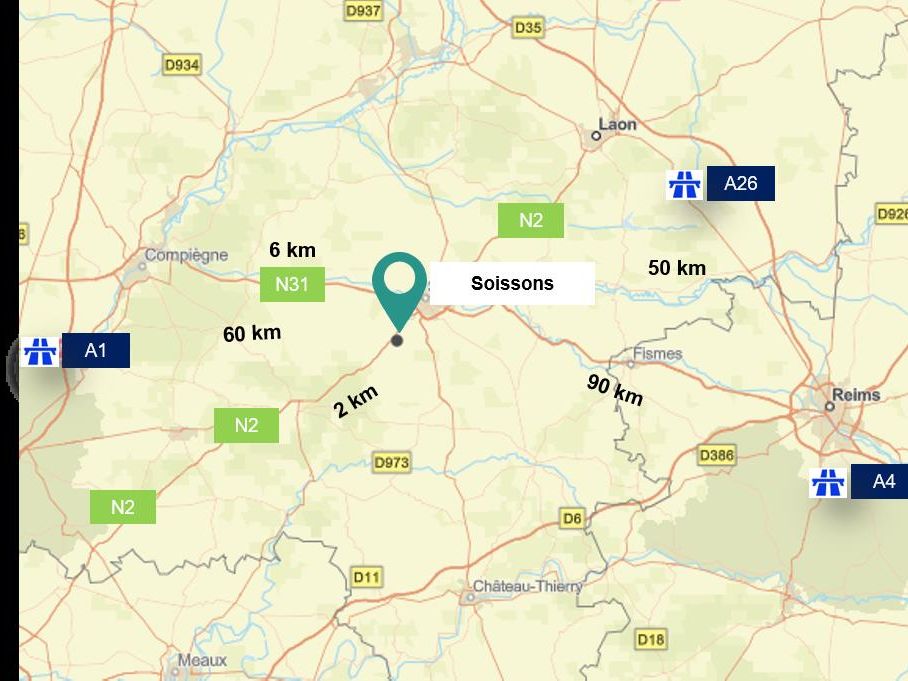 35169 m² pour cetentrepôts classe a en location à Ploisy