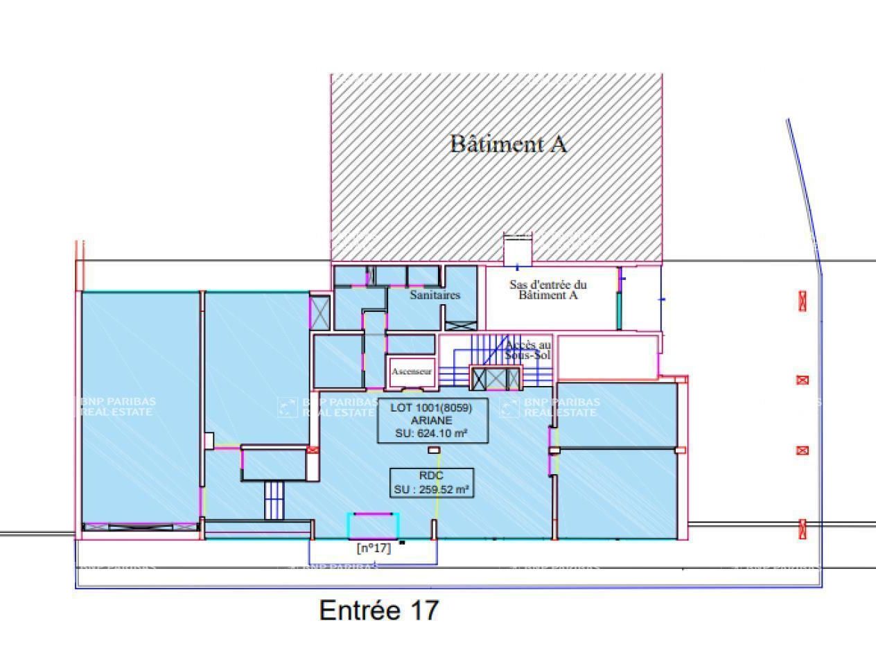 Vente Bureaux 1155 m² non divisibles 59170 Croix