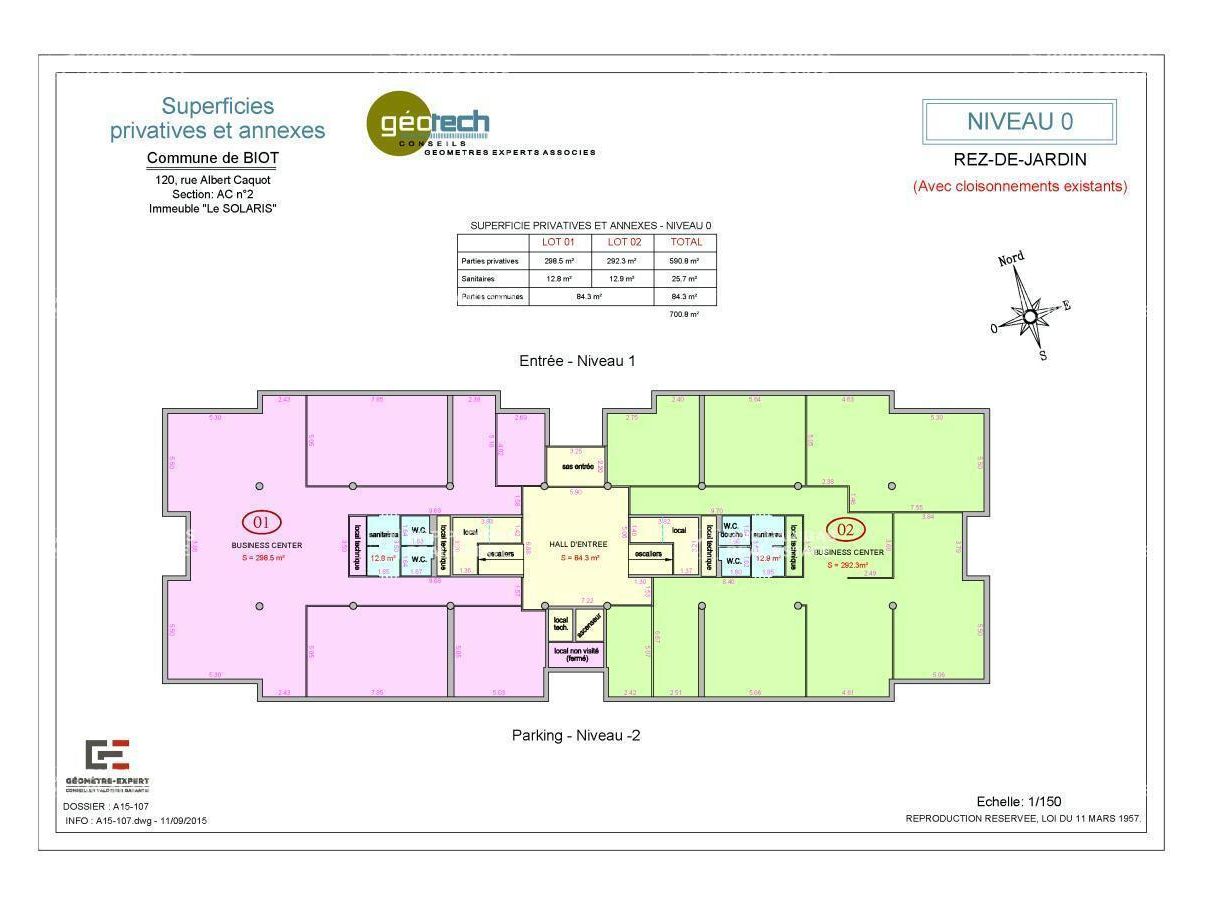 2104.5 m² pour ce bureaux en vente à Biot