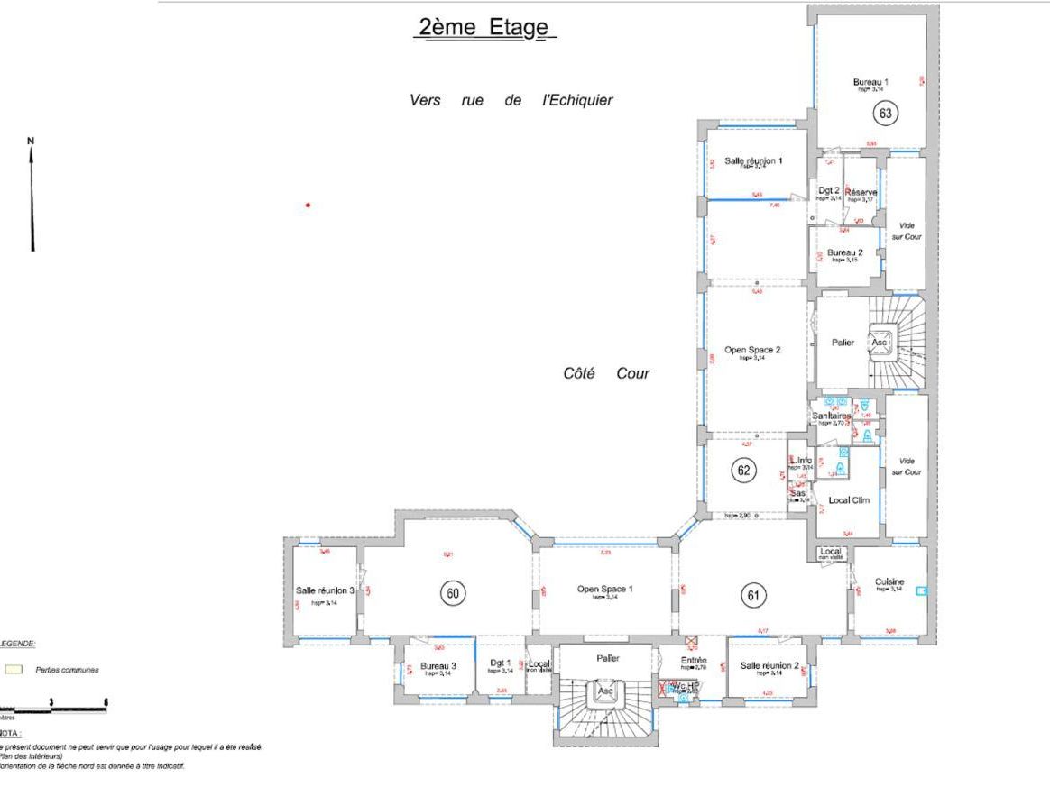 Vente Bureaux 444.55 m² non divisibles 75010 Paris