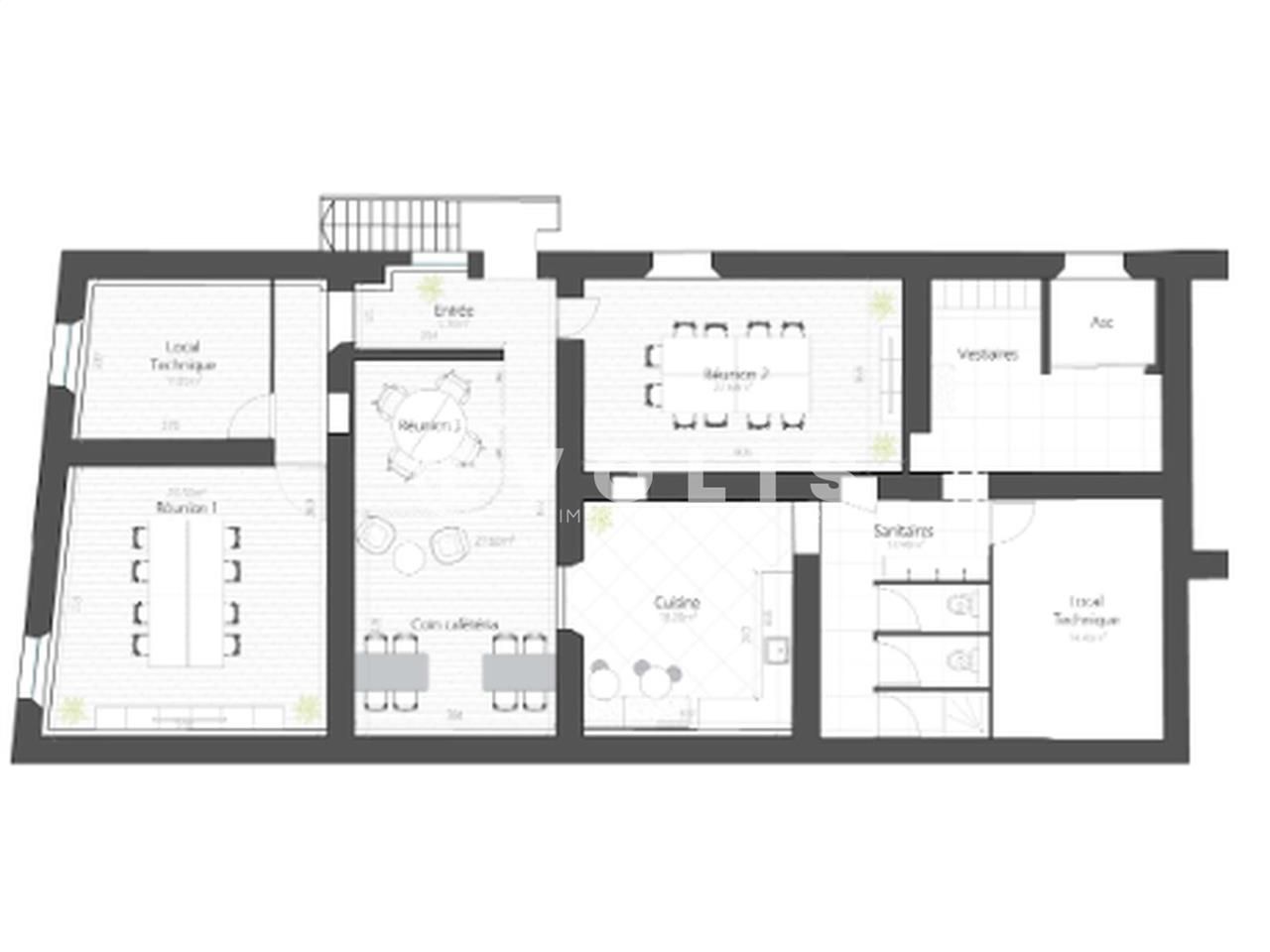 Location bureaux 1198 m² divisibles à partir de 127 m²