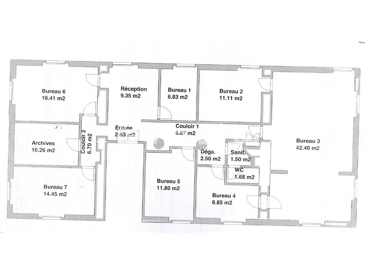 Location bureaux 405 m² divisibles à partir de 90 m²