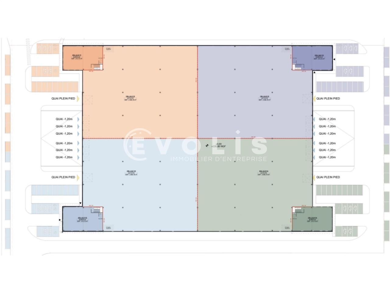 Location entrepots 20600 m² divisibles à partir de 300 m²