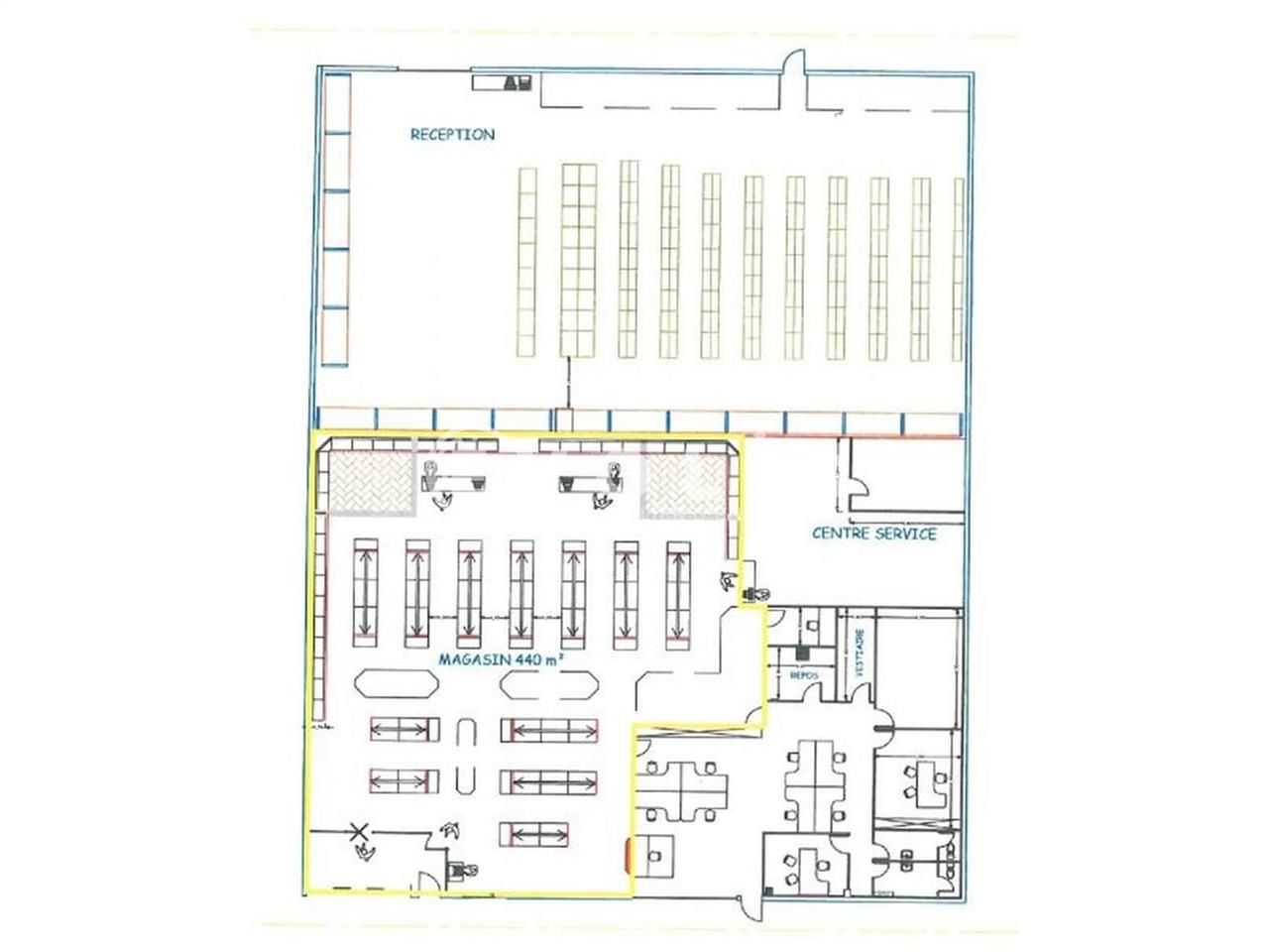 Location entrepots 1217 m² non divisibles