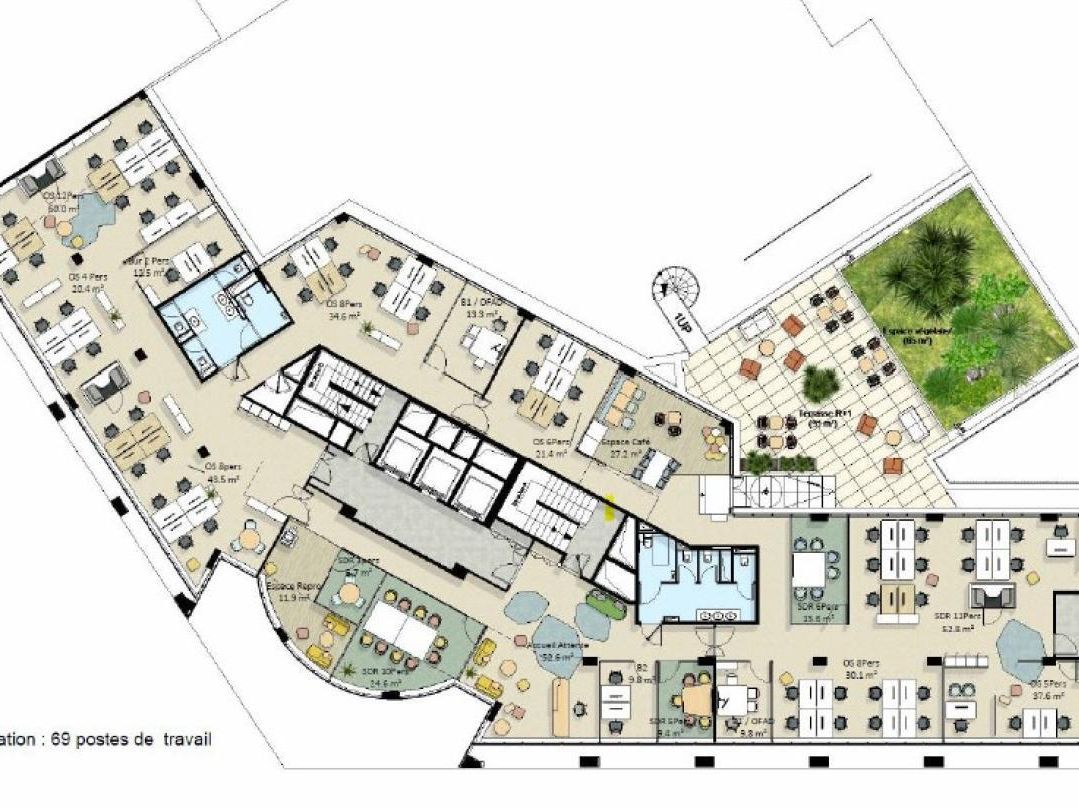 1694 m² pour ce bureaux en location à Boulogne-billancourt