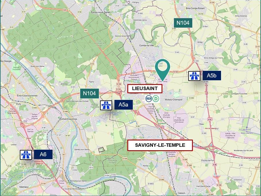 13680.8 m² pour cetentrepôts classe a en location à Moissy-cramayel