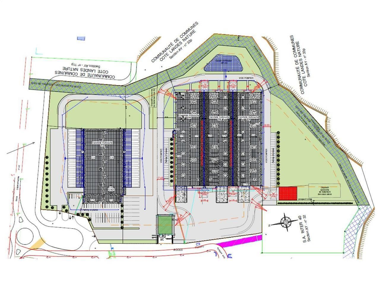 3400 m² pour cetentrepôts classe a en location à Castets