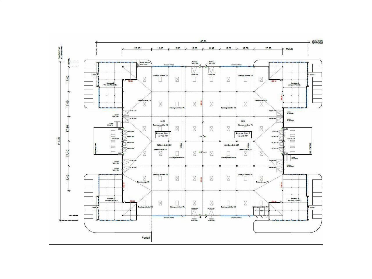 Location Activité 16452 m² non divisibles 95610 Éragny
