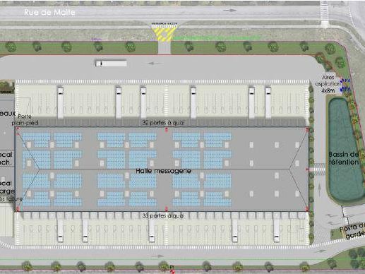 7547 m² pour cetentrepôts classe c en location à Colombier-saugnieu