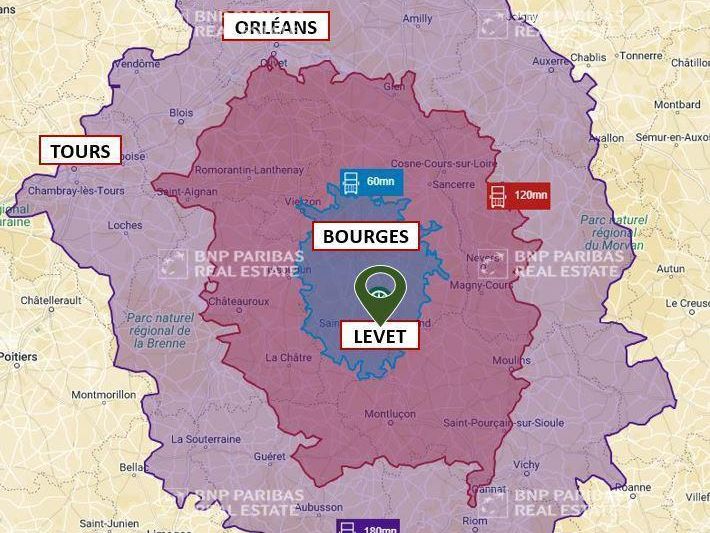 39060 m² pour cetentrepôts classe a en location à Levet