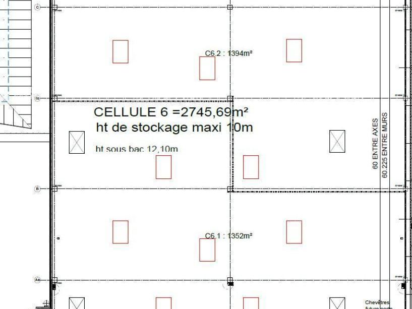 Location Entrepôts classe A 5800.62 m² non divisibles 63800 Cournon-d'auvergne