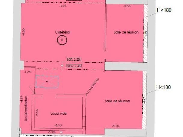 896.1 m² pour ce bureaux en location à Paris