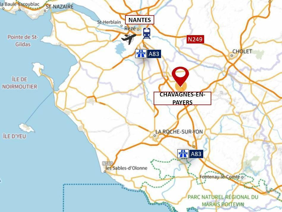 Location Entrepôts classe A 18750.5 m² divisibles 85250 Chavagnes-en-paillers