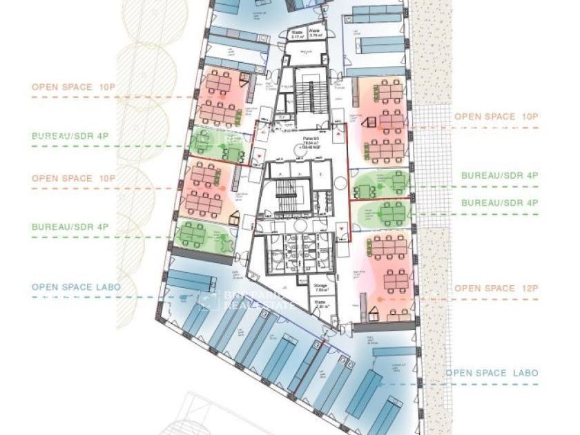 15798 m² pour ce bureaux en location à Villejuif