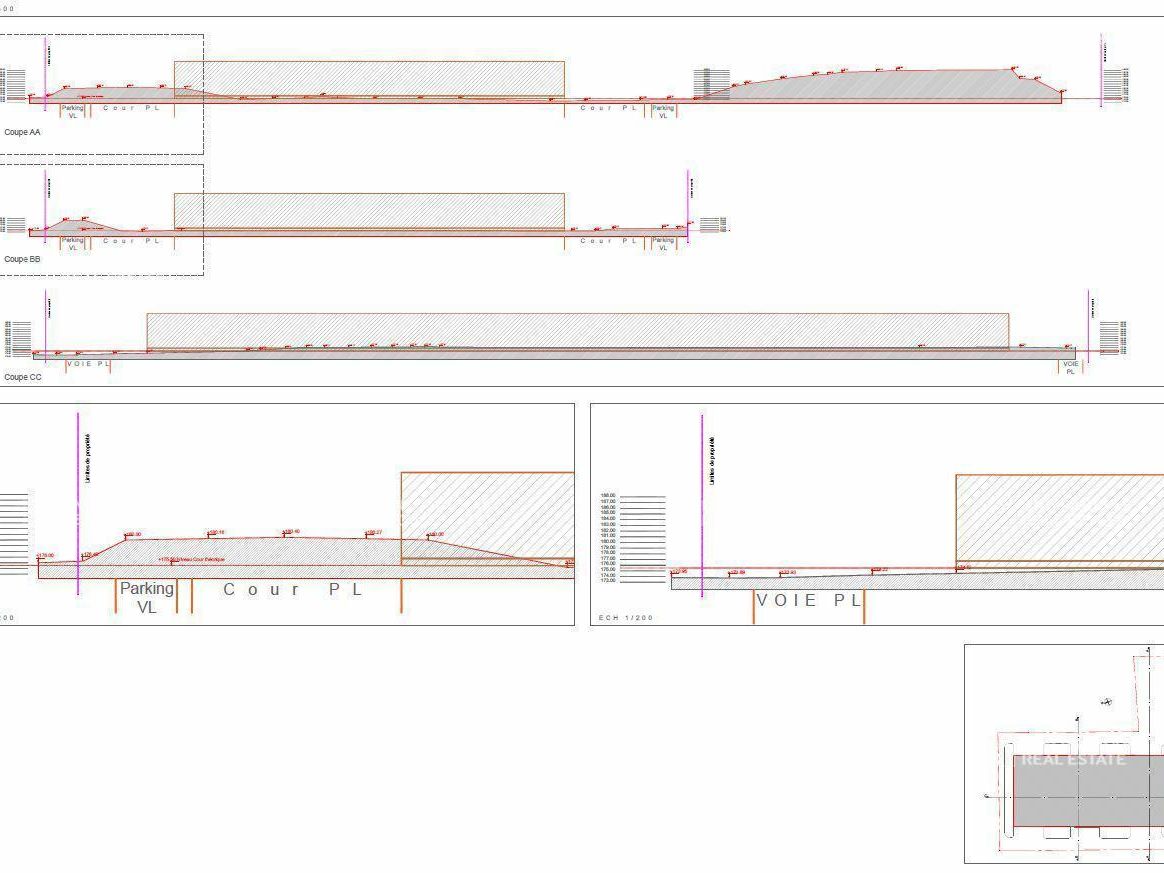 Vente Entrepôts classe A 67128.63 m² non divisibles 18340 Levet