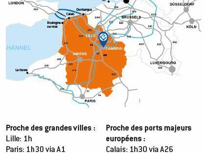 37450 m² pour cetentrepôts classe a en location à Épinoy