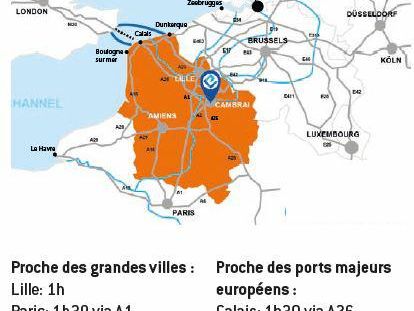 11000 m² pour cetentrepôts classe c en location à Haynecourt