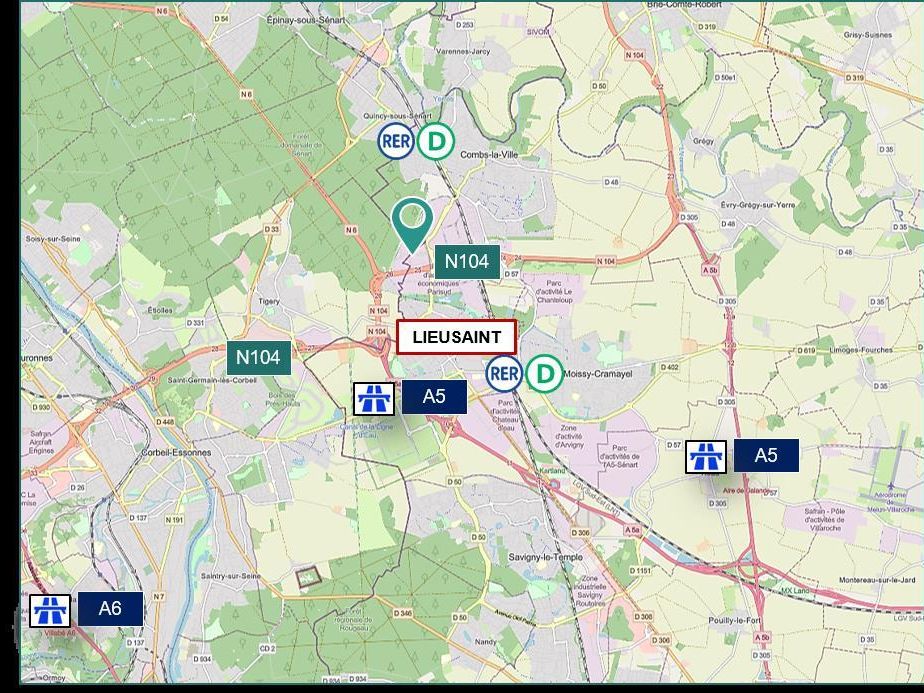 22405 m² pour cetentrepôts classe a en location à Combs-la-ville