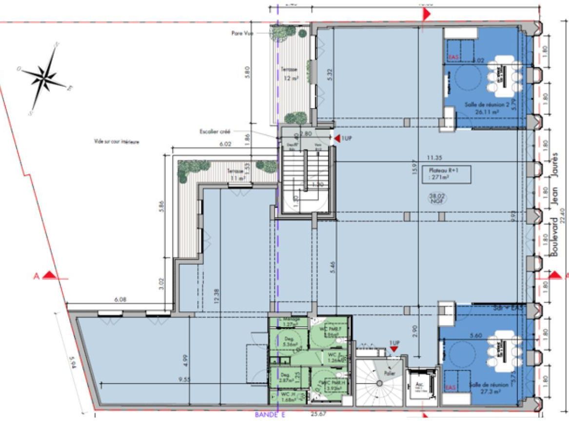 2157.7 m² pour ce bureaux en location à Boulogne billancourt