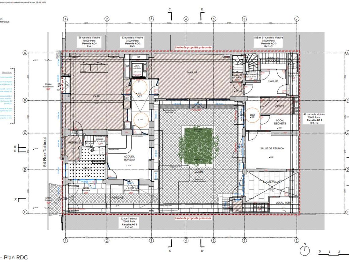 Location Bureaux 1410.71 m² non divisibles 75009 Paris