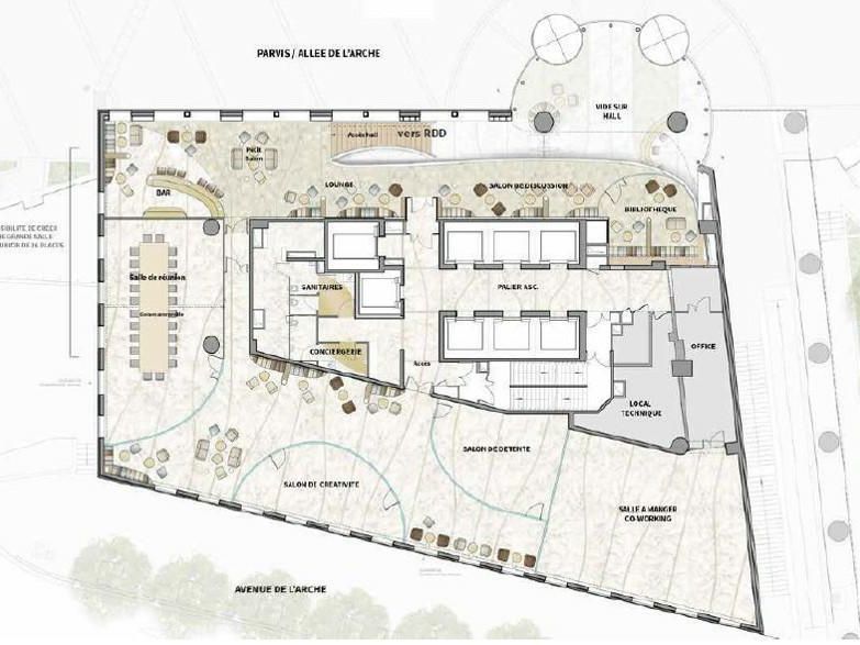 24342 m² pour ce bureaux en location à Courbevoie