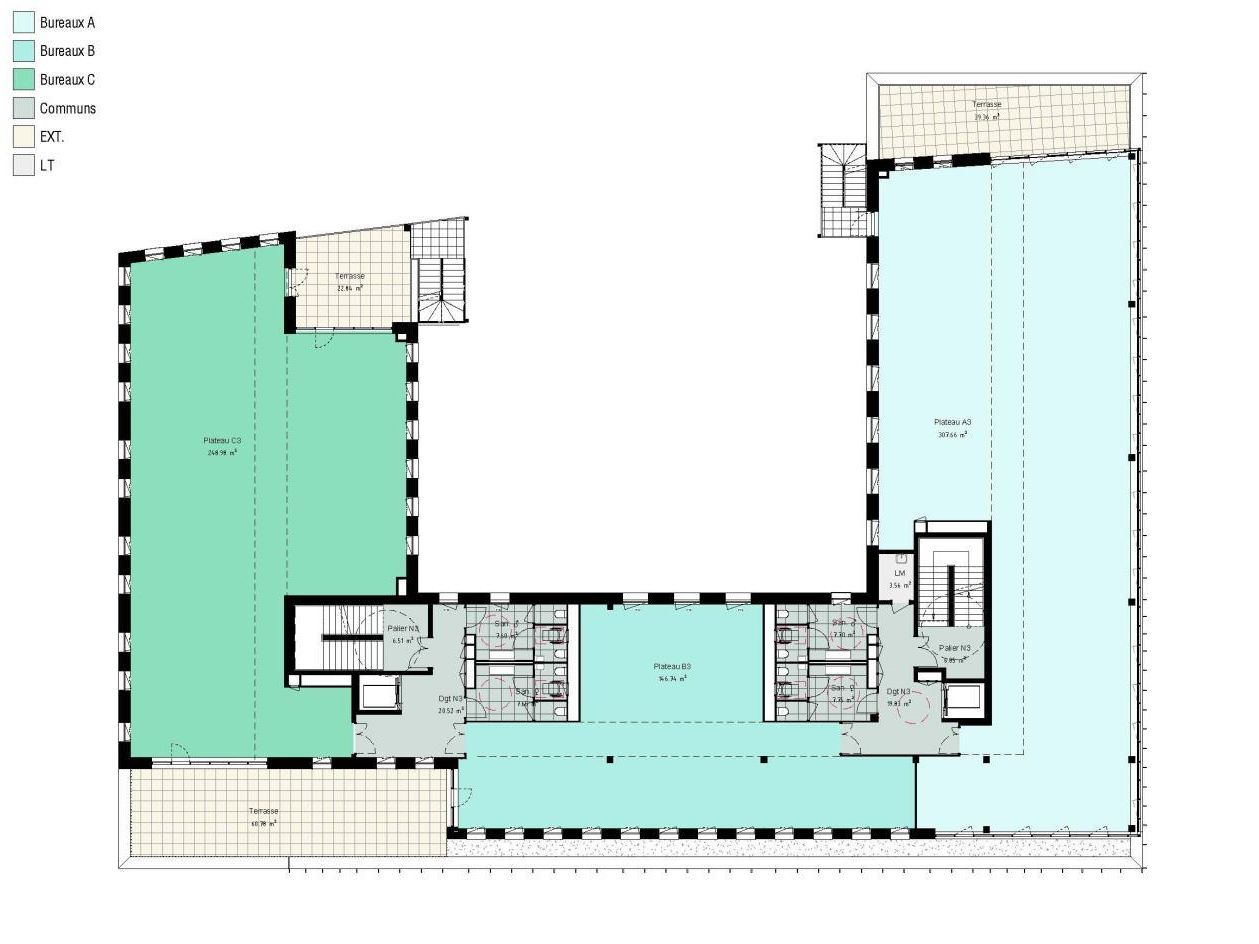 984.31 m² pour ce bureaux en location à Marcq-en-baroeul