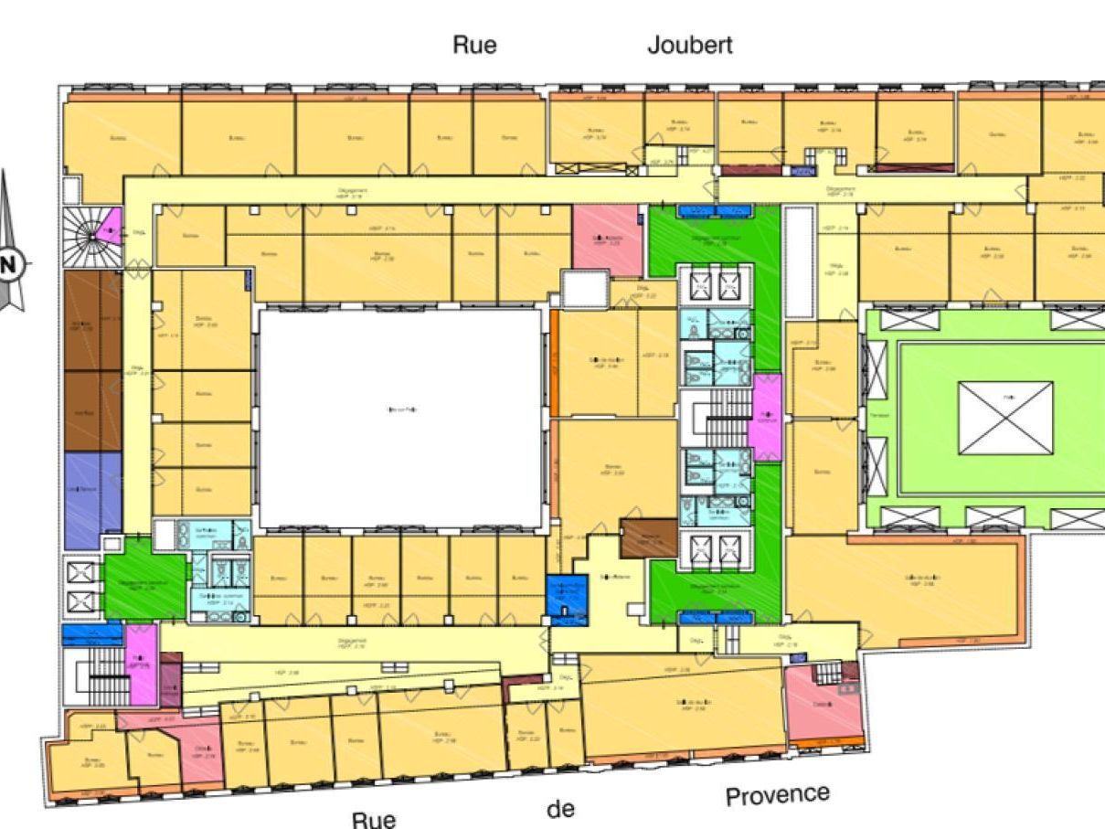 Location Bureaux 4843 m² divisibles 75009 Paris