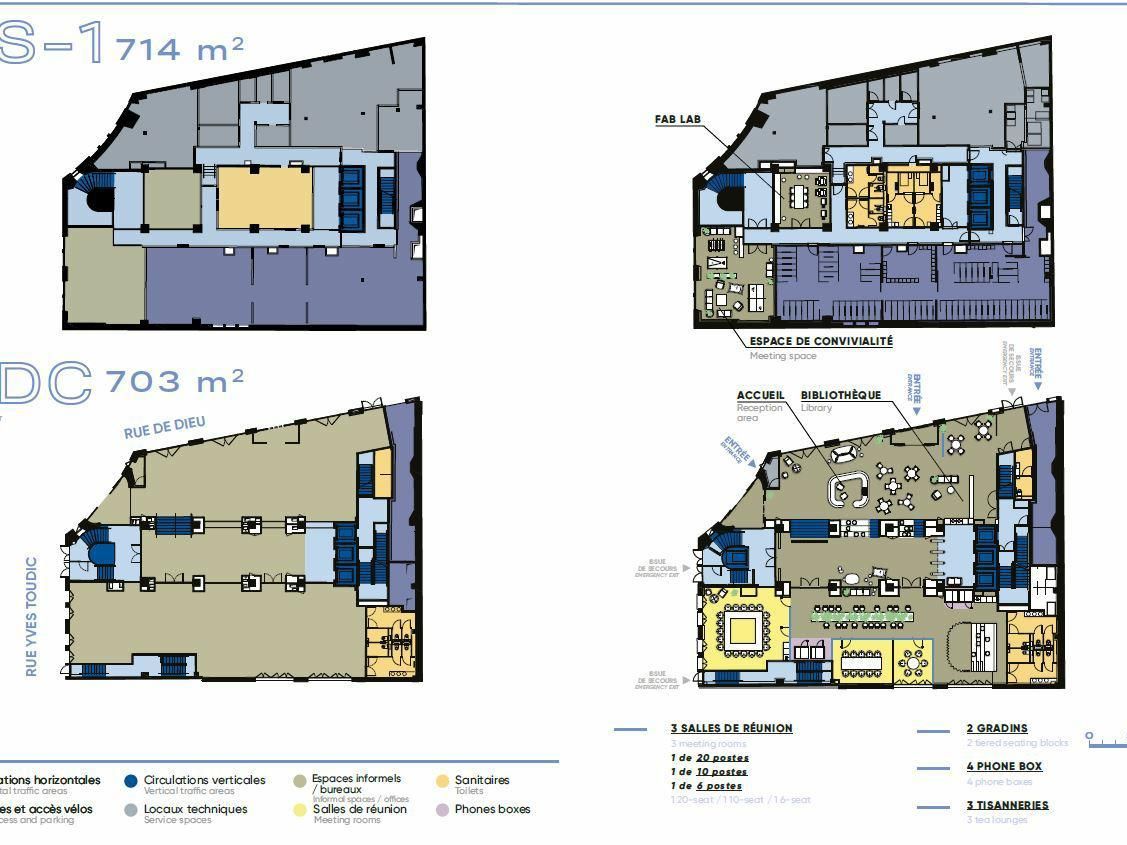 939.6 m² pour ce bureaux en location à Paris