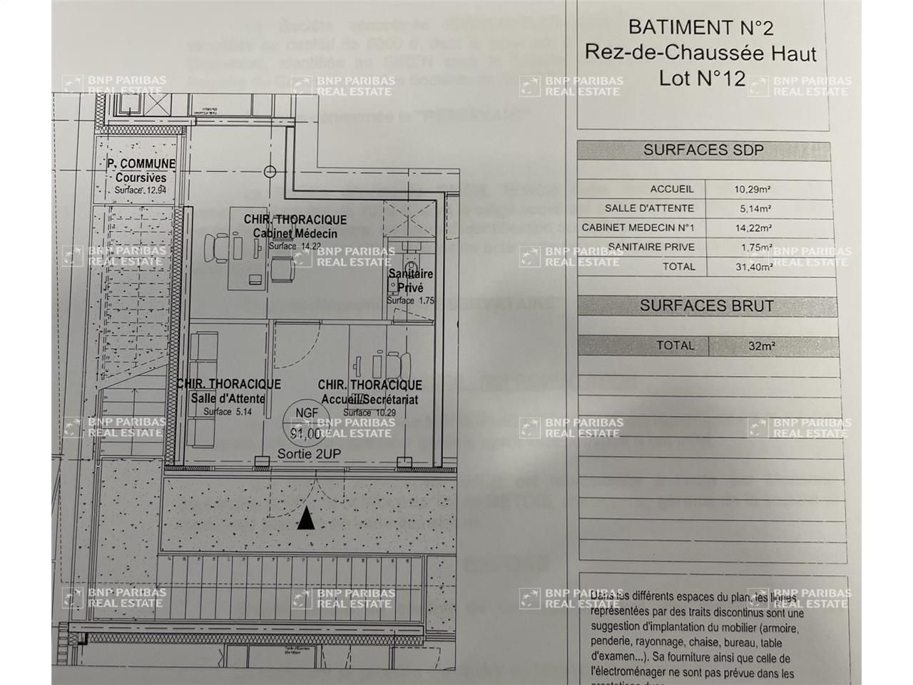 32 m² pour ce bureaux en vente à Saint-cyr-sur-loire