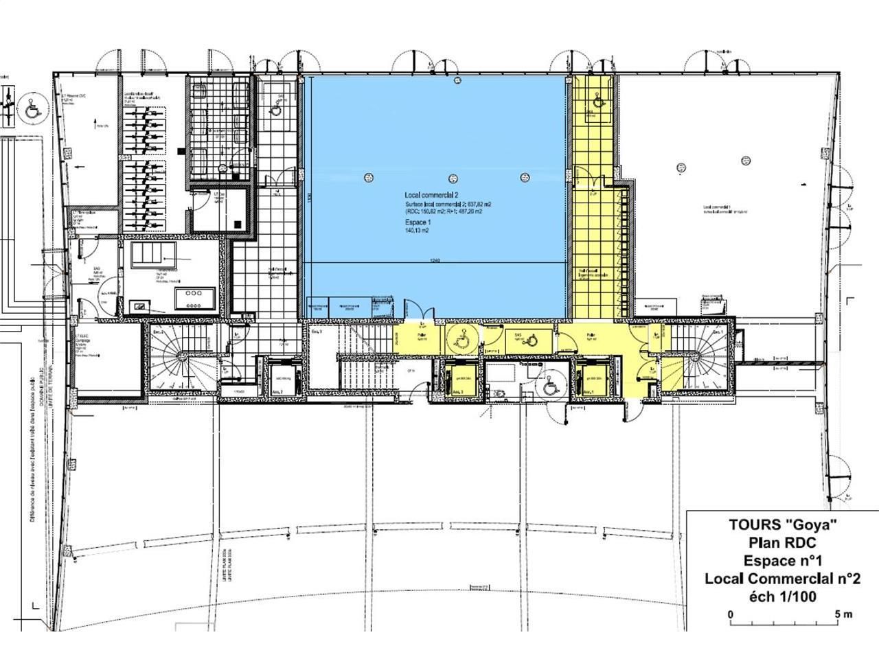 638 m² pour ce bureaux en vente à Tours