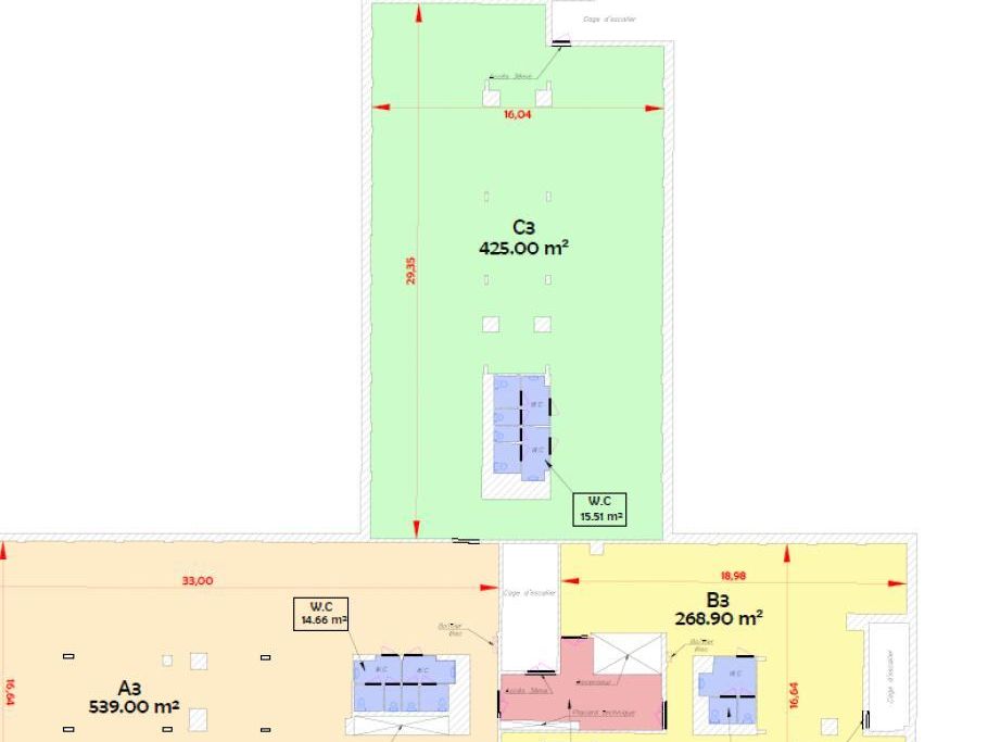 Location Bureaux 462.49 m² non divisibles 76600 Le havre