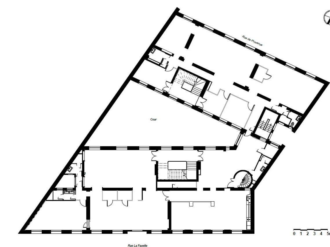 Location Bureaux 1168 m² non divisibles 75009 Paris