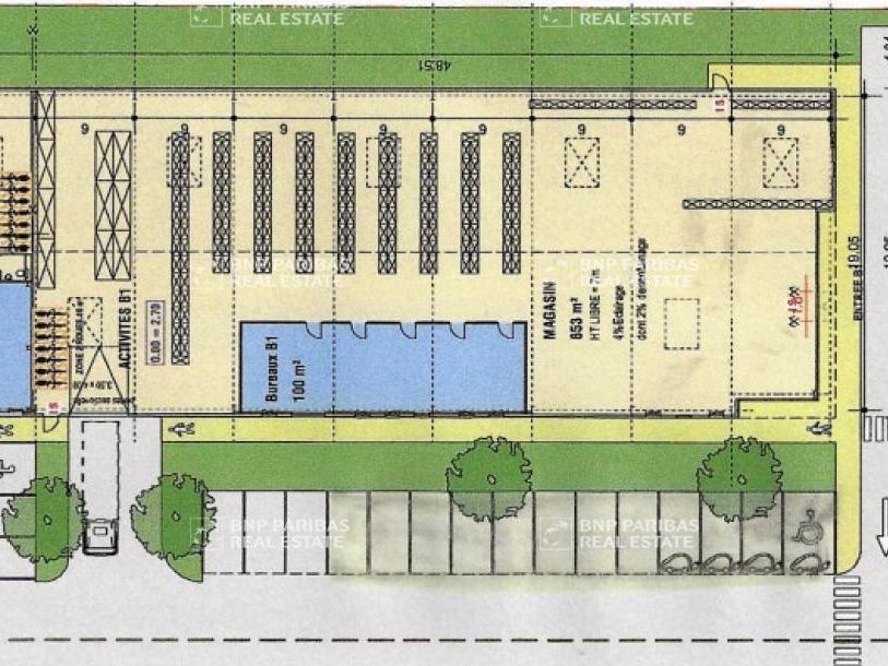953 m² pour ce activité en location à Dunkerque