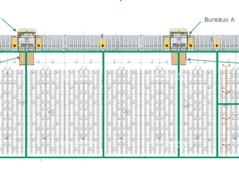 43778 m² pour cetentrepôts classe a en location à Louailles
