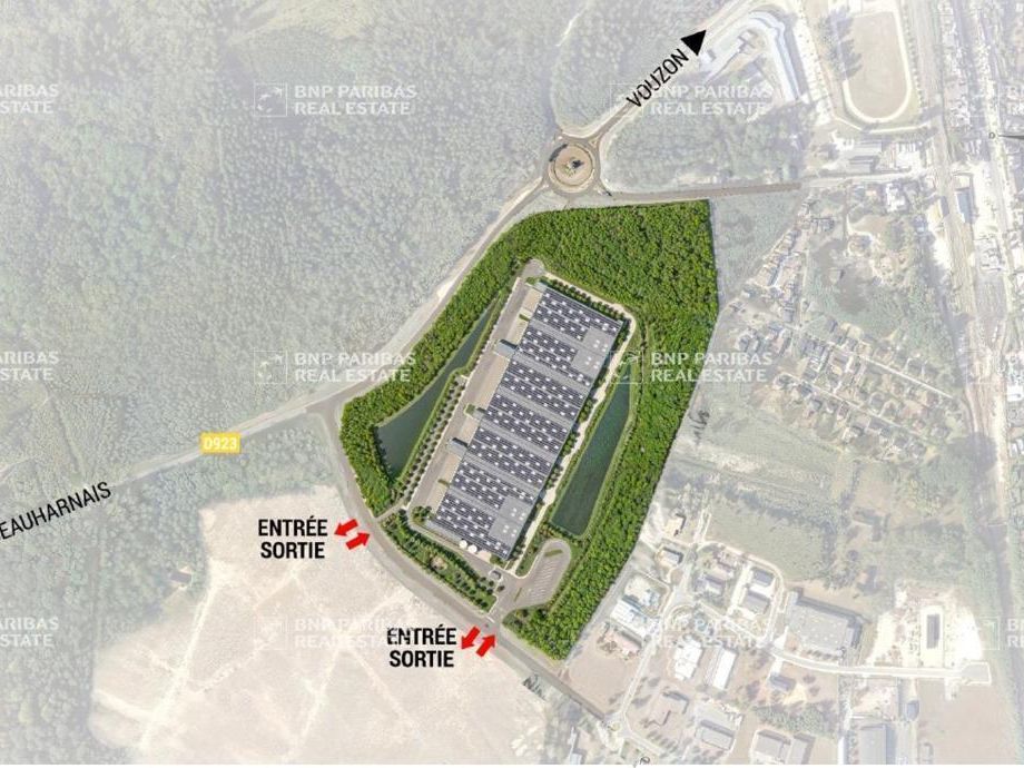 39411 m² pour cetentrepôts classe a en location à Lamotte-beuvron