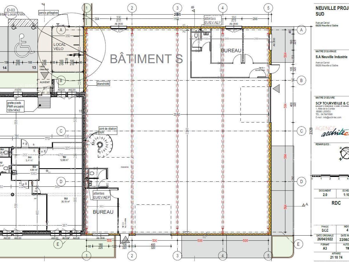 482 m² pour ce activité en location à Neuville-sur-saône