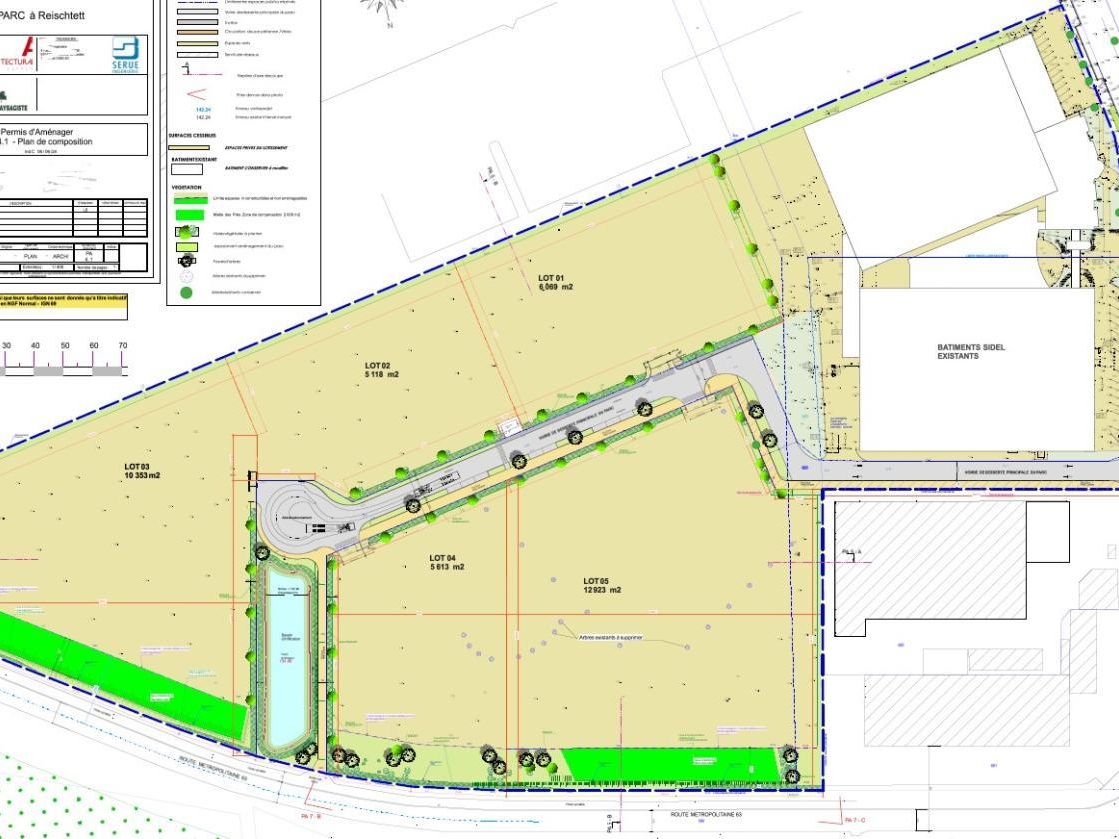 Vente Terrains 40076 m² non divisibles 67116 Reichstett