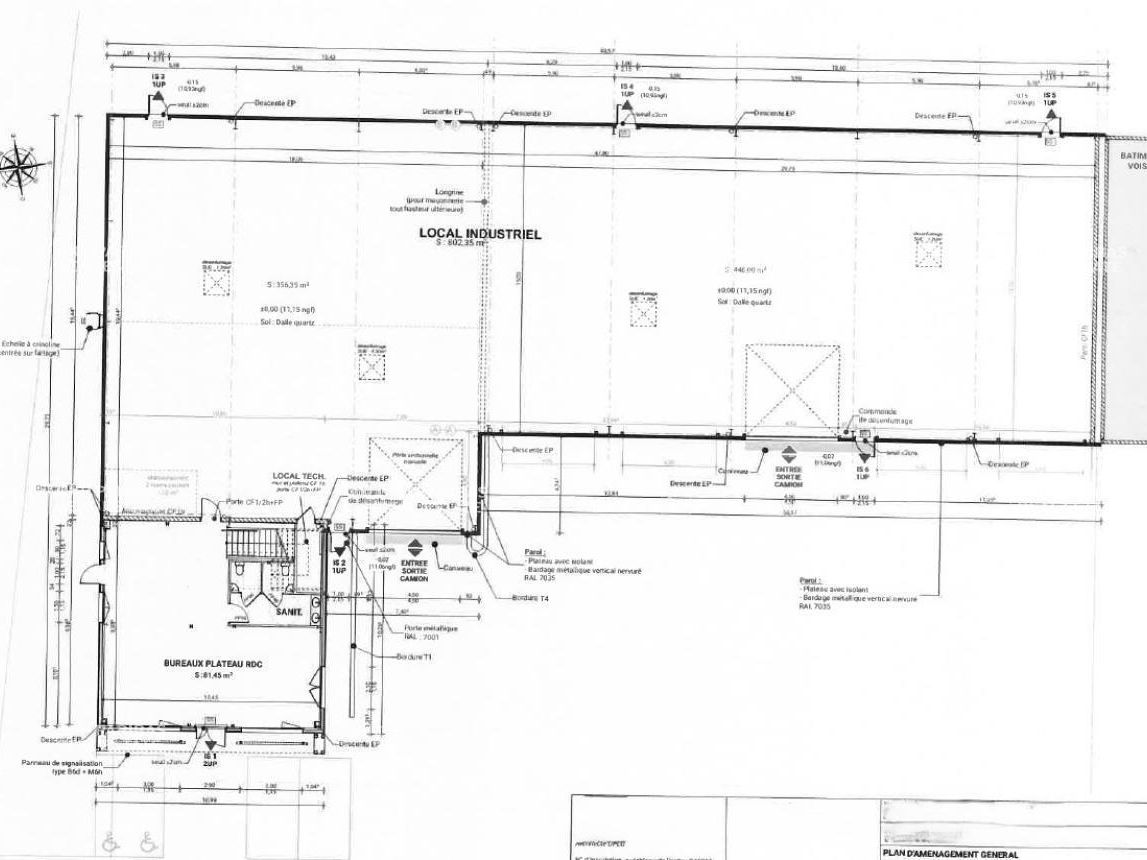 Location Activité 1010 m² non divisibles 33530 Bassens