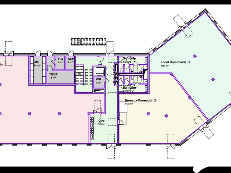 Vente Bureaux 5538.5 m² divisibles 59520 Marquette-lez-lille