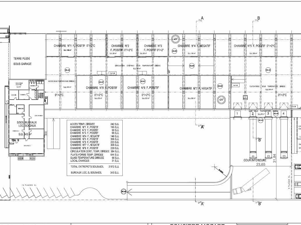 7005 m² pour cetentrepôts classe b en location à Thiais