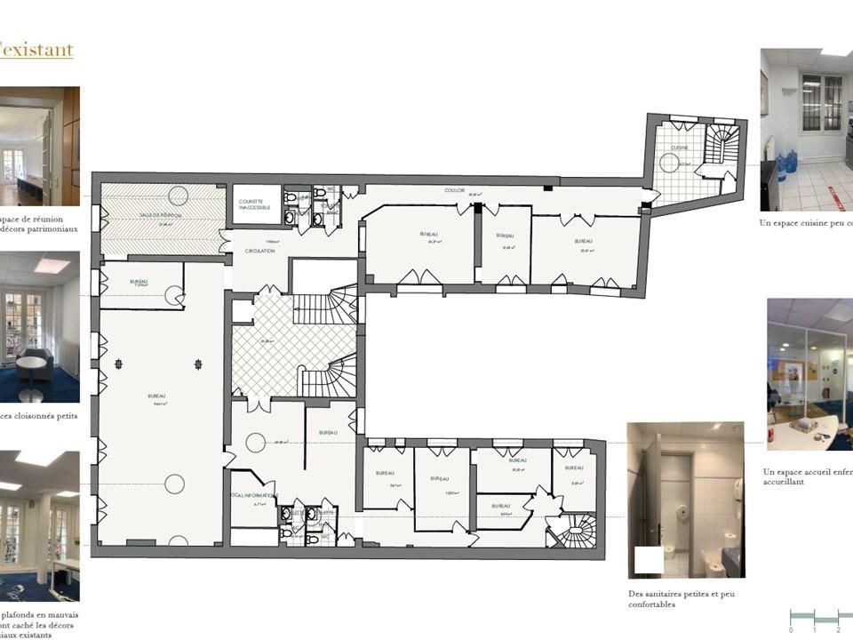 410.9 m² pour ce bureaux en location à Paris