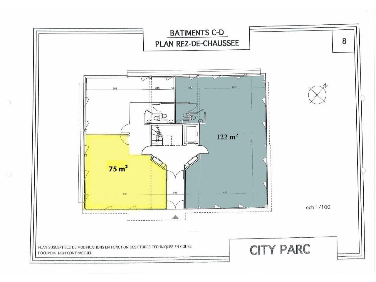 Location Bureaux 122 m² non divisibles 57070 Metz