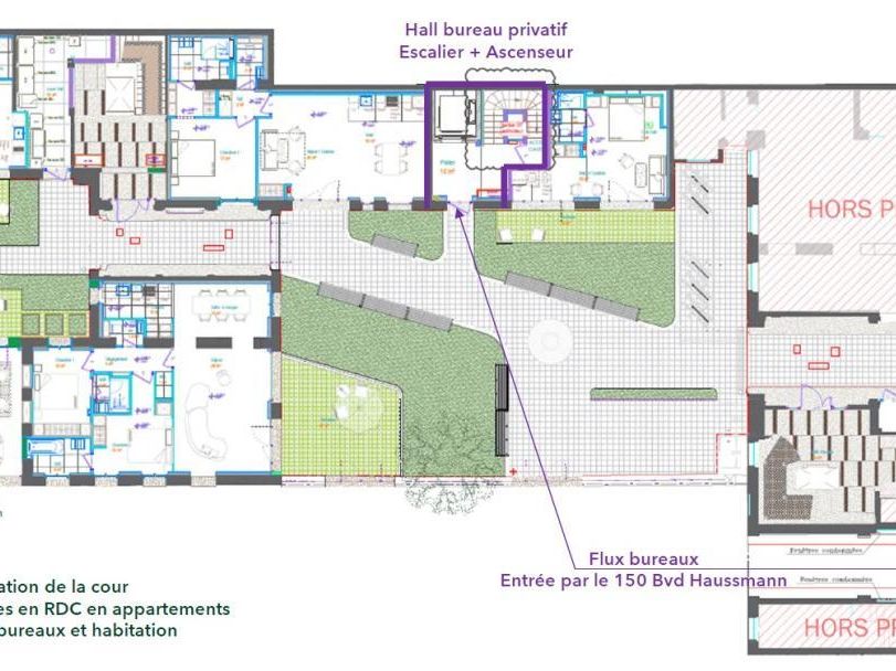 Location Bureaux 1897 m² divisibles 75008 Paris